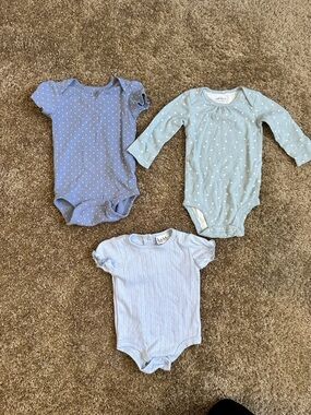 Carter's Baby One-Piece Bundle in Light Blue & Blue Polka Dot